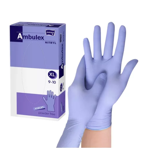 Ambulex púdermentes nitril vizsgálókesztyű XL 100 db