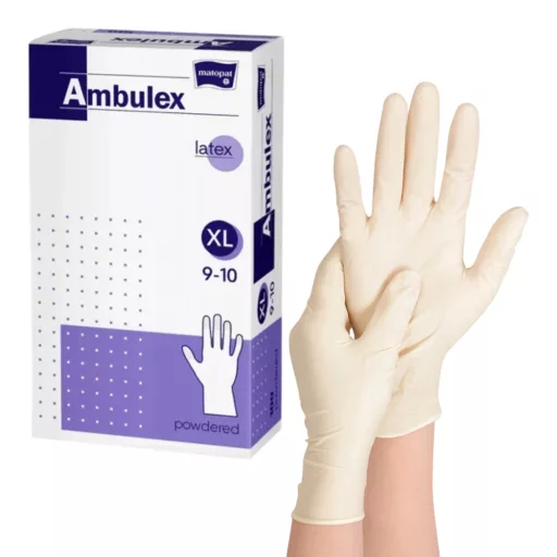 Ambulex púderes latex vizsgálókesztyű XL 100 db