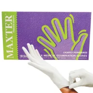   Maxter latex enyhén púderezett vizsgálókesztyű L 100 db 