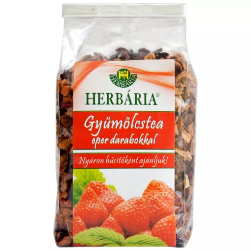 Herbária gyümölcstea eper darabokkal szálas tea 120 g