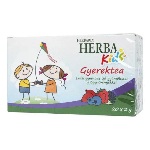 Herbária Herba Kids Erdei gyümölcs ízű gyümölcstea gyógynövényekkel filteres 20 db
