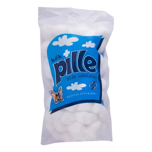 Kék Pille fehér vattalabdák 80 db