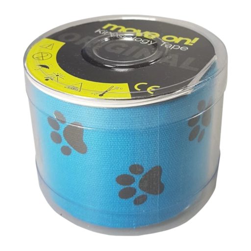 Move On! Kék tappancs mintás kineziológiai tapasz 5 cm x 5 m