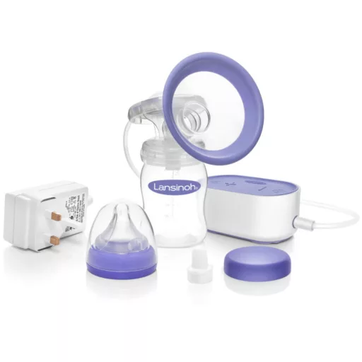 Lansinoh 2 fázisú kompakt elektromos mellszívó + 160 ml cumisüveg szett