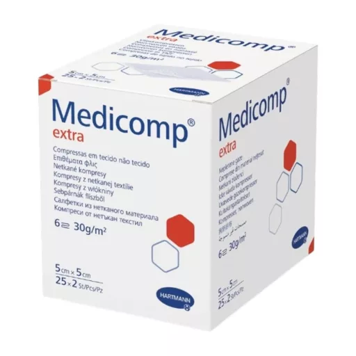 Medicomp Extra steril mull lap 7,5 × 7,5 cm 50 db