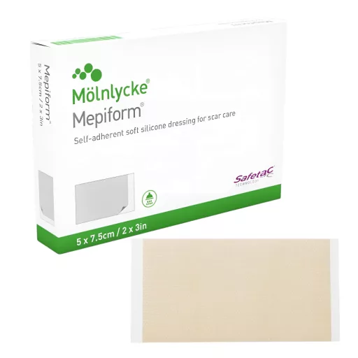 Mepiform Steril öntapadó szilikon kötszer 5 x 7,5 cm 5 db