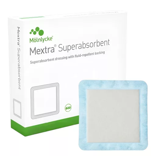Mextra steril szuperabszorbens sebkötés folyadéktaszító hátlappal 10 x 10 cm 10 db