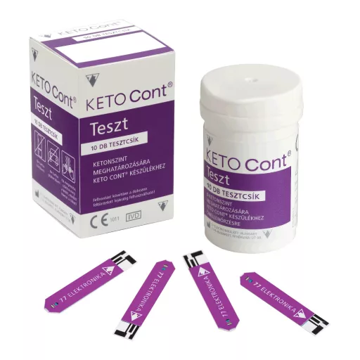 Keto Cont tesztcsík ketonszint meghatározáshoz 10 db