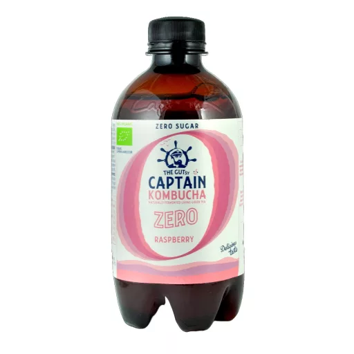 Captain Bio Zero kombucha ital málna 400 ml