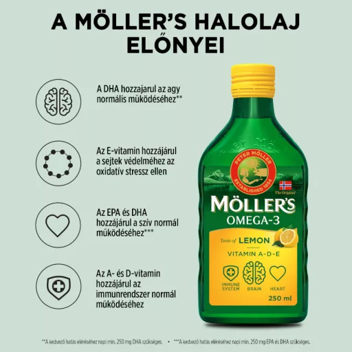 Möller's Citrom ízű halolaj 250ml