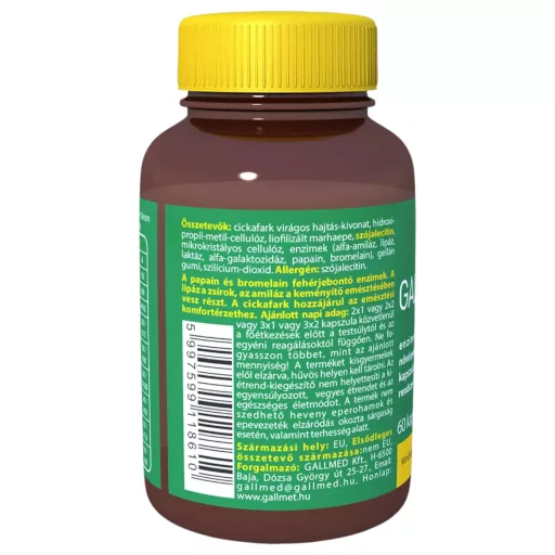 Gallmet Extra epesav, enzim és gyógynövény kapszula kapszula 60 db