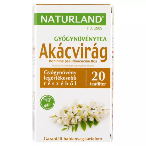 Naturland fehér akácvirág filteres tea 20 db