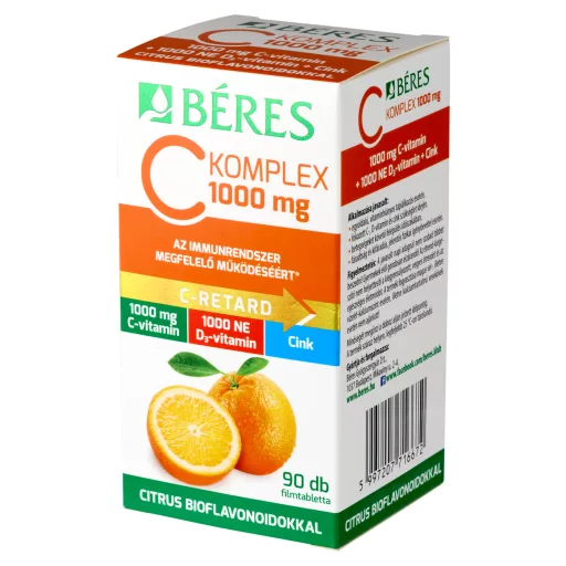Béres C Komplex 1000 mg filmtabletta bioflavonoidokkal 90 db