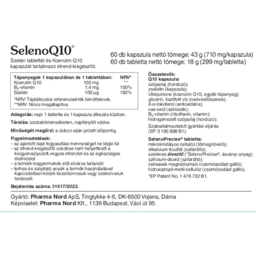 Pharma Nord SelenoQ10 kapszula és tabletta 60+60db