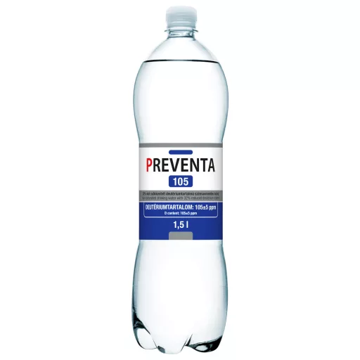 Preventa 105 csökkentett deutériumtartalmú szénsavmentes ivóvíz 1,5 l