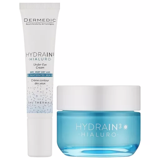 Dermedic Hydrain3 Hialuro Hidratáló arcápoló csomag 50 + 15 ml