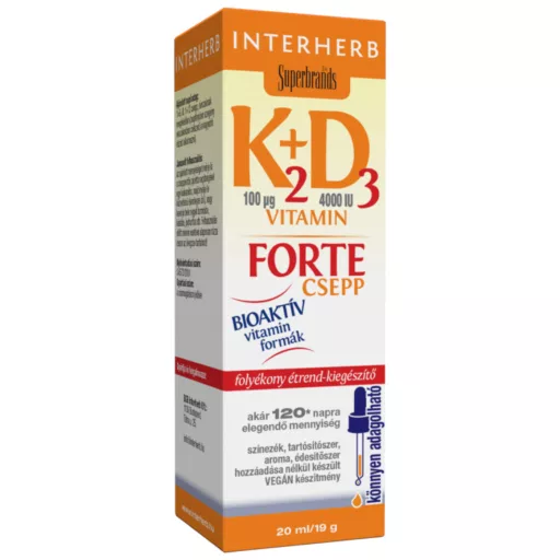 Interherb K2+D3-vitamin forte cseppek 20 ml