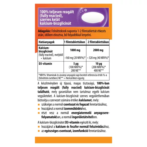 BioCo Kalcium-biszglicinát + D3 filmtabletta 90 db