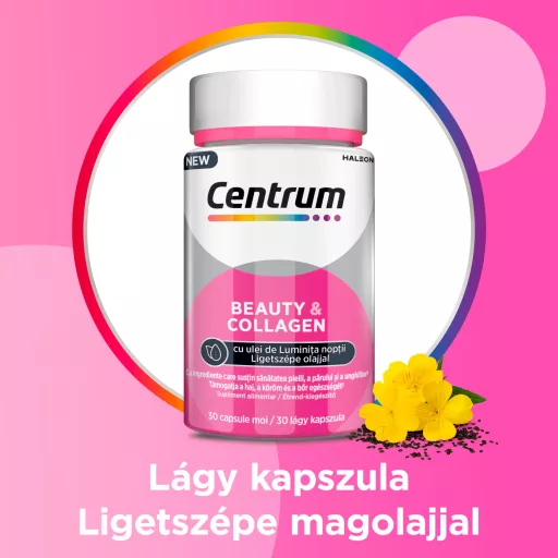 Centrum Beauty & Collagen lágy kapszula ligetszépe olajjal 30 db