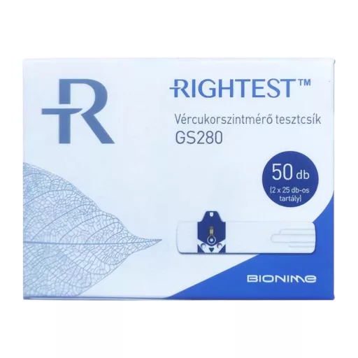 Bionime Rightest GS280 vércukormérő tesztcsík 50 db