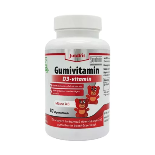 JutaVit D3 gumivitamin málna ízben 60 db