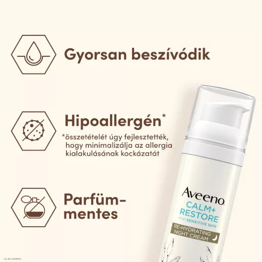 Aveeno Calm+Restore hidratáló éjszakai krém arcra 50 ml