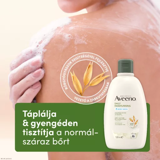Aveeno Daily Moisturising intenzíven tápláló tusolókrém enyhe illattal 500 ml