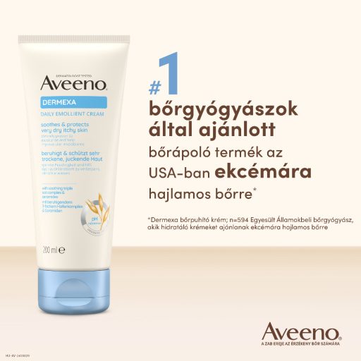Aveeno Dermexa illatmentes hidratáló krém a száraz és érzékeny bőrre 200 ml