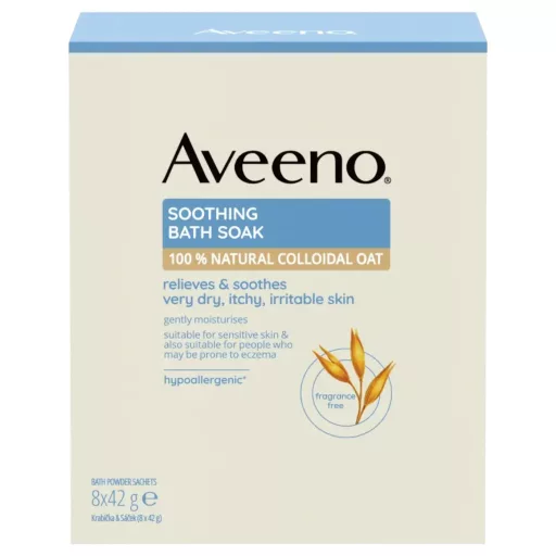 Aveeno Soothing nyugtató zabpehelyfürdő 8 x 42 g