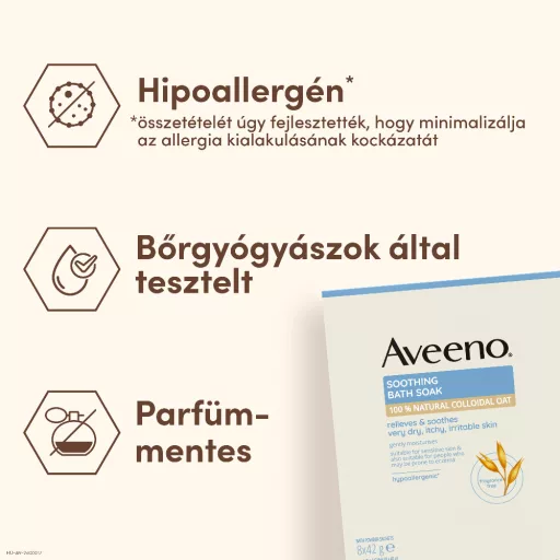 Aveeno Soothing nyugtató zabpehelyfürdő 8 x 42 g