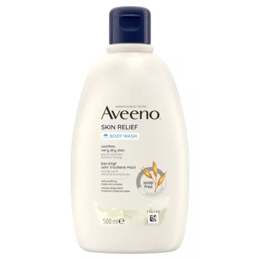 Aveeno Skin Relief illatmentes nyugtató tusfürdő 500 ml