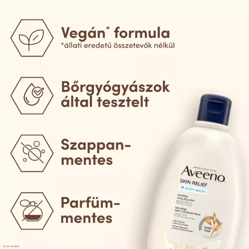 Aveeno Skin Relief illatmentes nyugtató tusfürdő 500 ml