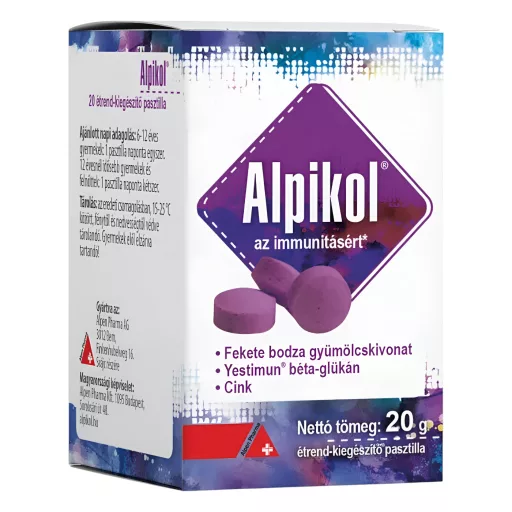 Alpikol étrend-kiegészítő pasztilla 20 db
