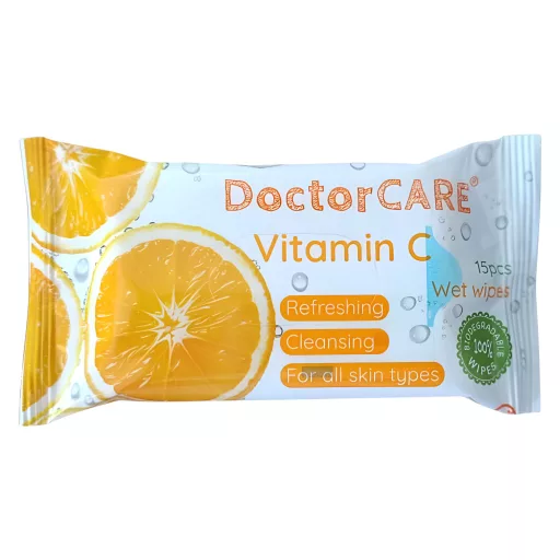 Doctor Care C-vitamin nedves törlőkendő 15 db
