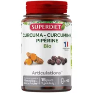   SUPERDIET Bio Kurkuma feketebors lágyzselatin kapszula 45 db