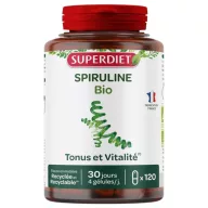 SUPERDIET Bio Spirulina lágyzselatin kapszula 120 db