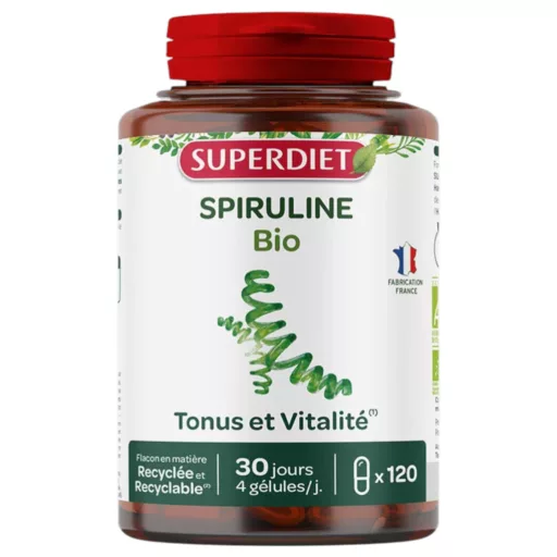 SUPERDIET Bio Spirulina lágyzselatin kapszula 120 db