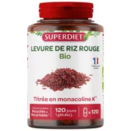   SUPERDIET Bio Vörös élesztős rizs lágyzselatin kapszula 120 db