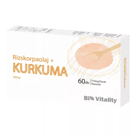 Bio Vitality Kurkuma + rizskorpaolaj lágyzselé kapszula 60 db