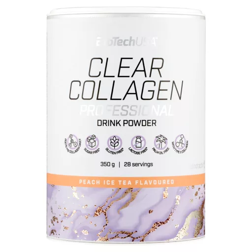BioTechUSA Clear Collagen étrend-kiegészítő italpor barackos tea ízben 350 g