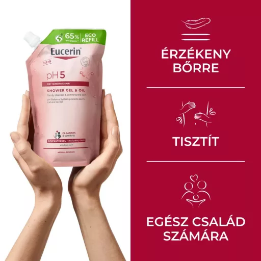 Eucerin pH5 olajtusfürdő gél öko-utántöltő 400 ml 