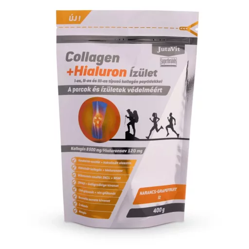 JutaVit Collagen + Hialuron ízületvédő italpor narancs-grapefruit 400 g