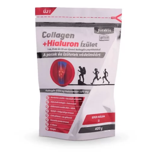 JutaVit Collagen + Hialuron ízületvédő italpor eper-málna 400 g