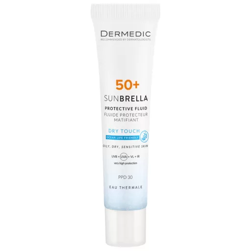 Dermedic Sunbrella Dry Touch Matt hatású fényvédő fluid SPF50+ 40 ml