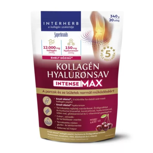 Interherb Kollagén&Hyaluronsav Intense Max porcépítő italpor meggy 340 g