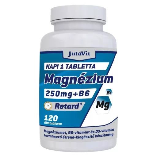JutaVit Magnézium + B6 + D3 vitamin retard filmtabletta 120 db
