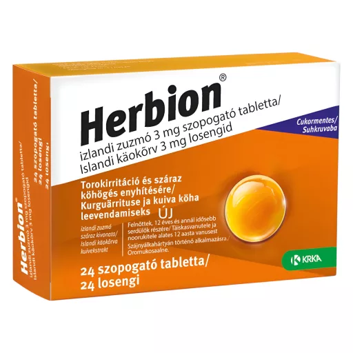 Herbion izlandi zuzmó 3 mg szopogató tabletta 24 db