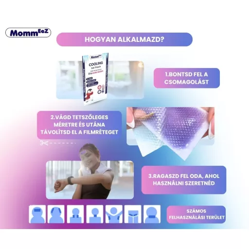 MommEez Lázcsillapító hűsítő géltapasz 4 db