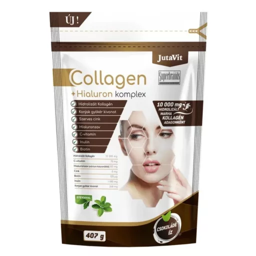 Jutavit Collagen Hialuron komplex csokoládé ízű italpor 407 g