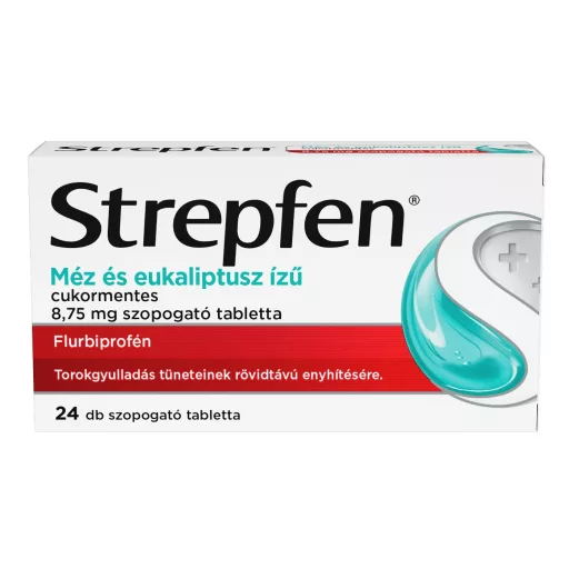 Strepfen 8,75 mg méz-eukaliptusz cukormentes szopogató tabletta 24 db